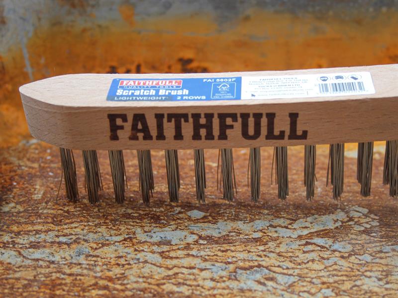 Faithfull Lightweight Scratch Brush, Two Row - imagen 3