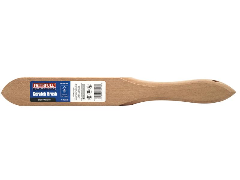 Faithfull Lightweight Scratch Brush, Four Row - imagen 4
