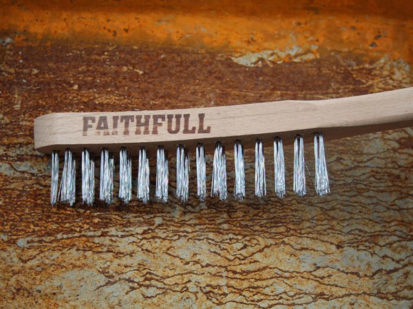 Faithfull Heavy-Duty Scratch Brush, Two Row