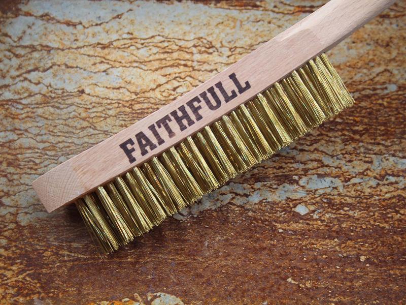 Faithfull Brass Scratch Brush, Four Row - imagen 2