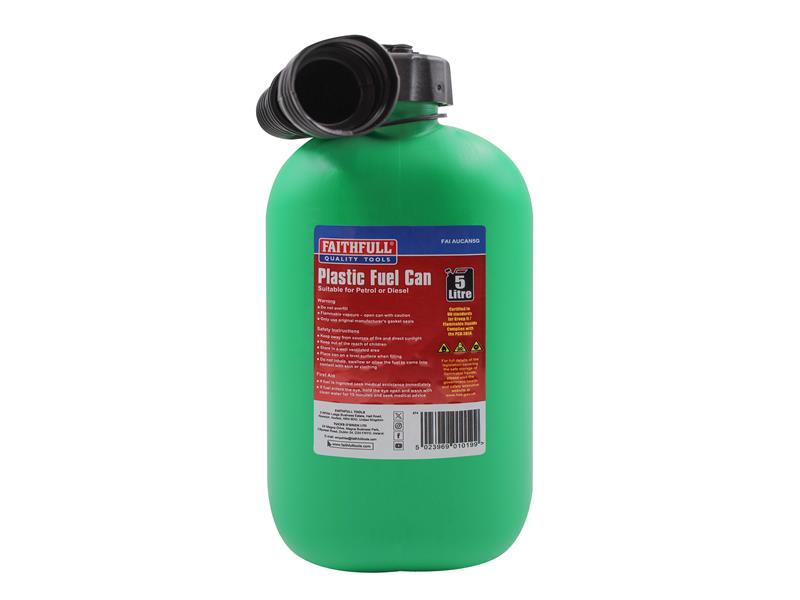 Faithfull Plastic Fuel Can Green 5 litre - imagen 3