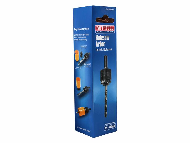 Faithfull Universal Quick Release Holesaw Arbor Set - imagen 4