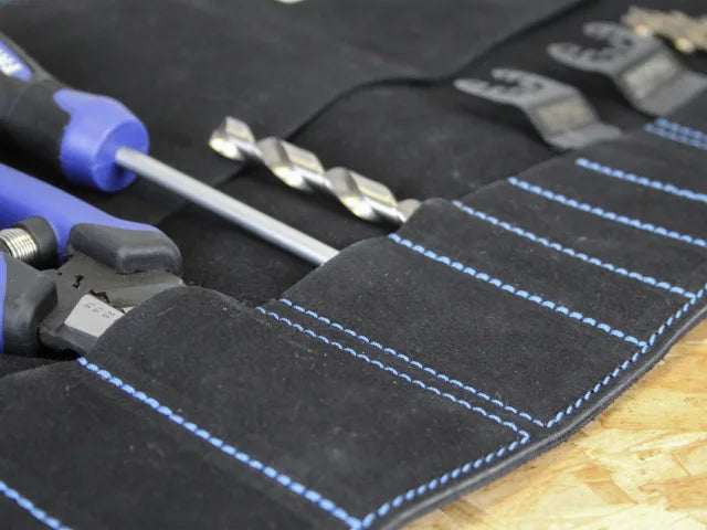 Faithfull 10 Pocket Leather Tool Roll - imagen 3