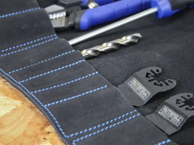 Faithfull 10 Pocket Leather Tool Roll – – Now available at MTN Shop UK. - imagen 4