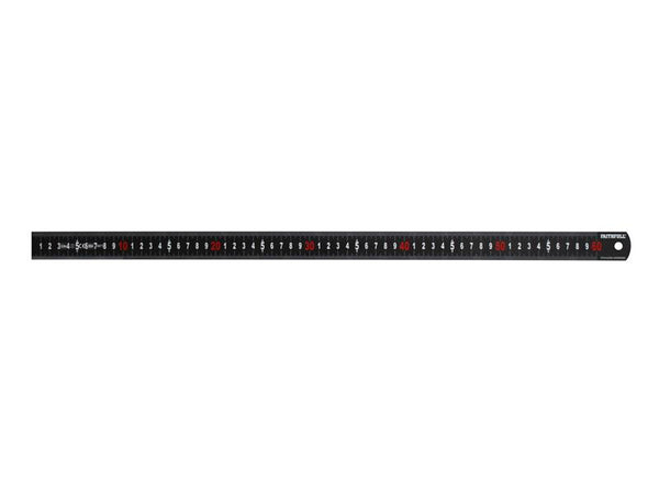 Faithfull Matt Black Stainless Steel Measuring Rule