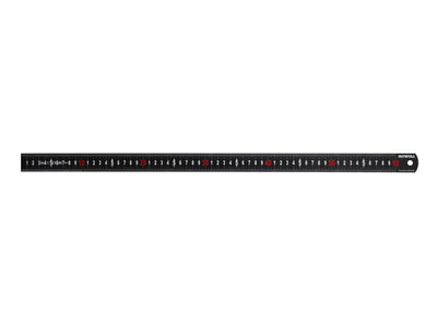Faithfull Matt Black Stainless Steel Measuring Rule