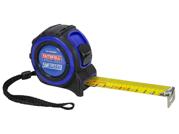 Faithfull Trade Tape Measure 5m (Width 25mm) (Metric Only) – – Now available at MTN Shop UK.