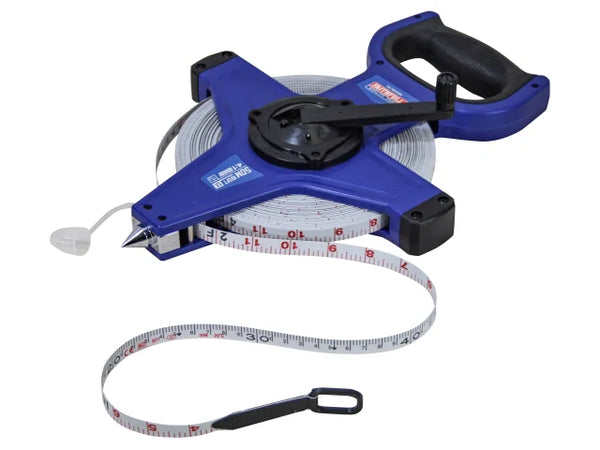 Faithfull Fast Rewind Open Long Tape 50m/165ft (Width 13mm) – – Now available at MTN Shop UK.