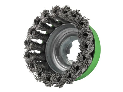 Faithfull X-LOCK Wire Cup Brush Twist Knot 75mm M14x2, 0.50mm Stainless Steel Wire – – Now available at MTN Shop UK.