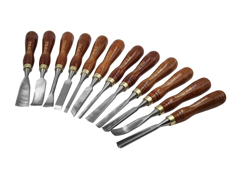 Faithfull Wood Carving Chisels Set in Case, 12 Piece - imagen 2