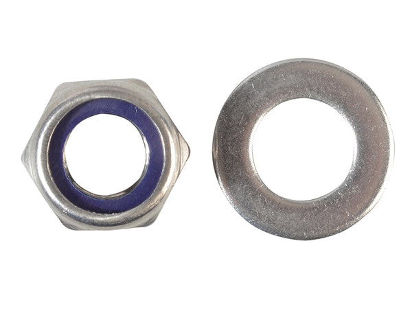 ForgeFix Nyloc Nuts & Washers A2 Stainless Steel M12 ForgePack 6