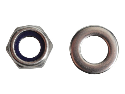 ForgeFix Nyloc Nuts & Washers A2 Stainless Steel M6 ForgePack 20
