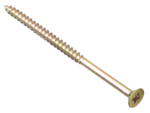 ForgeFix Multi-Purpose Pozi Compatible Screw CSK ST ZYP 4.0 x 75mm Box 100