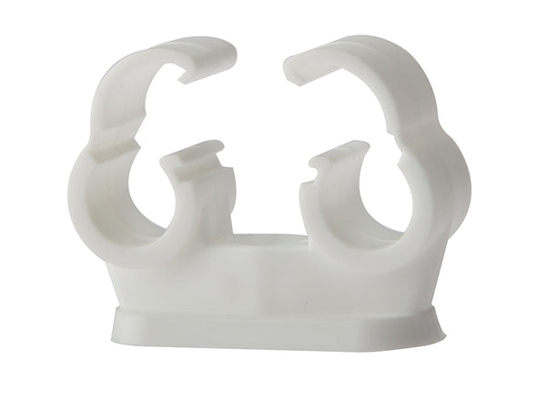 ForgeFix Pipe Clip Double Cliplock 15mm Box 50