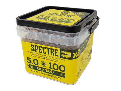 ForgeFix Spectre™ PZ Compatible Wood Screw CSK ZYP 5.0 x 100mm Tub 300
