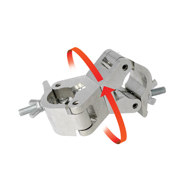 Doughty Engineering - Doughty All Weather Swivel Coupler. Metallic swivel clamp with two adjustable parts connected by a hinge, allowing rotational movement. IP57100 - imagen 2