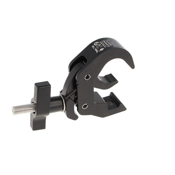 Doughty All Weather Slimline Quick Trigger Clamp - Black adjustable aluminum clamp with T-shaped handle.