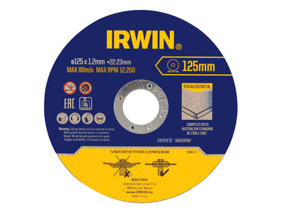 IRWIN® Metal Cutting Disc 125 x 1.2 x 22.2mm Tin of 10 – – Now available at MTN Shop UK.