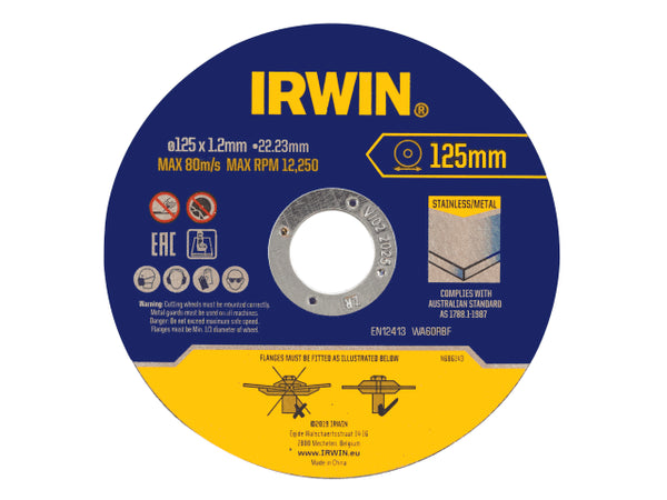 IRWIN® Metal Cutting Disc 125 x 1.2 x 22.2mm Tin of 10 – – Now available at MTN Shop UK.