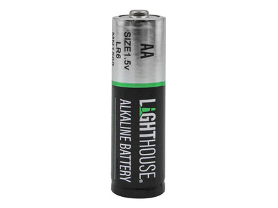 Lighthouse - Lighthouse AA LR6 Alkaline Batteries 2400 mAh (Pack 24) - Lighthouse AA alkaline battery, 1.5V, black-silver.