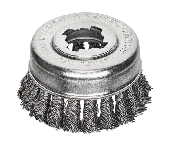 Lessmann X-Lock Steel Knot Cup Brush 85mm Non Spark – – Now available at MTN Shop UK.