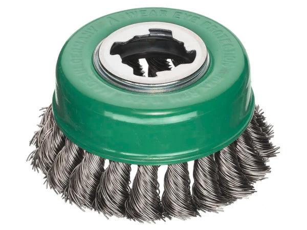 Lessmann X-Lock Stainless Steel Knot Cup Brush 85mm Non Spark – – Now available at MTN Shop UK.