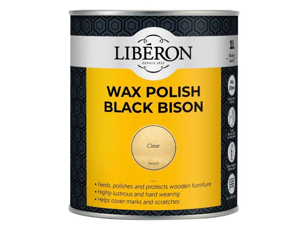 Liberon Black Bison Wax Paste Clear 1kg – – Now available at MTN Shop UK.