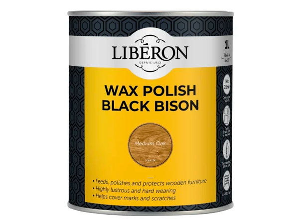 Liberon Black Bison Wax Paste Medium Oak 1kg – – Now available at MTN Shop UK.