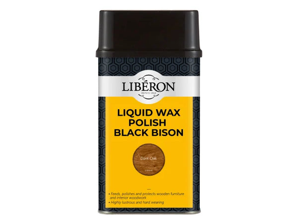 Liberon Liquid Wax Polish Black Bison Dark Oak 500ml – – Now available at MTN Shop UK.
