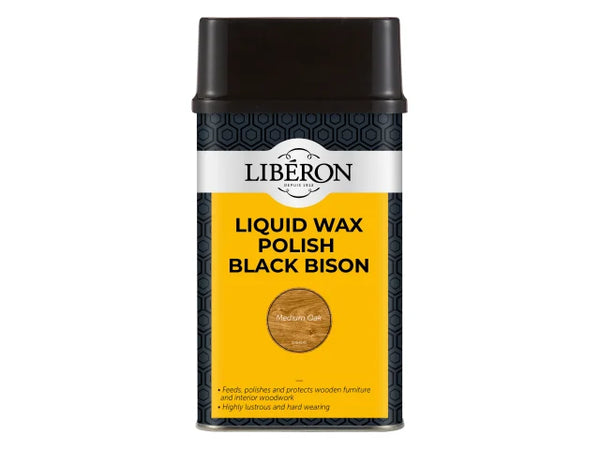 Liberon Liquid Wax Polish Black Bison Medium Oak 500ml – – Now available at MTN Shop UK.