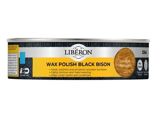 Liberon Black Bison Wax Paste Georgian Mahogany 150ml – – Now available at MTN Shop UK.
