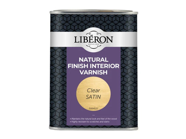 Liberon Natural Finish Interior Varnish Clear Satin 1 litre – – Now available at MTN Shop UK.