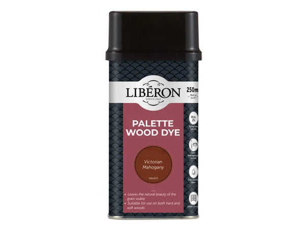 Liberon Palette Wood Dye Victoria Mahogany 250ml – – Now available at MTN Shop UK.