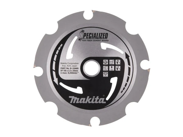 Makita B-33685 Specialized Blade for Fibre Cement Board 165 x 20mm x 4T – – Now available at MTN Shop UK.