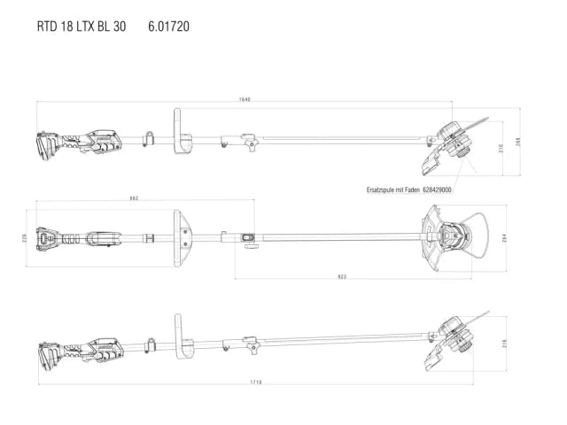 Metabo RTD 18 LTX BL 30 Line Trimmer 18V Bare Unit – – Now available at MTN Shop UK. - imagen 9