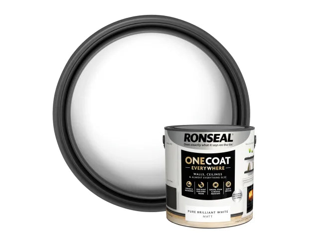 Ronseal One Coat Everywhere Interior Paint Pure Brilliant White Matt 2.5 litre – – Now available at MTN Shop UK. - imagen 4