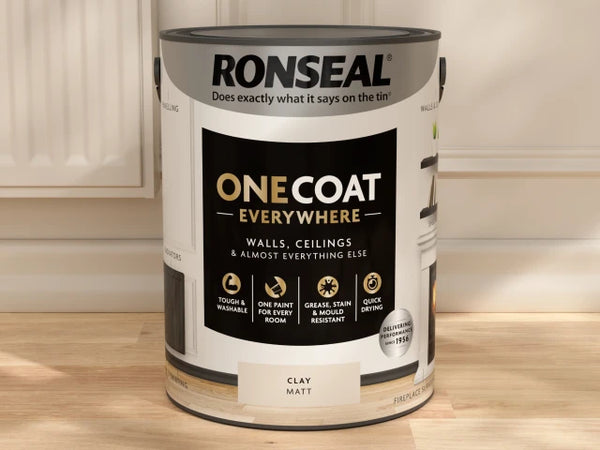 Ronseal One Coat Everywhere Interior Paint Clay Matt 5 litre – – Now available at MTN Shop UK.