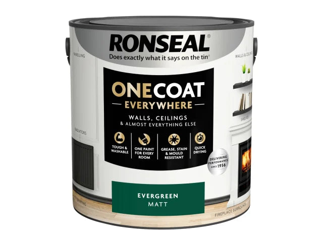 Ronseal One Coat Everywhere Interior Paint Evergreen Matt 2.5 litre – – Now available at MTN Shop UK. - imagen 3