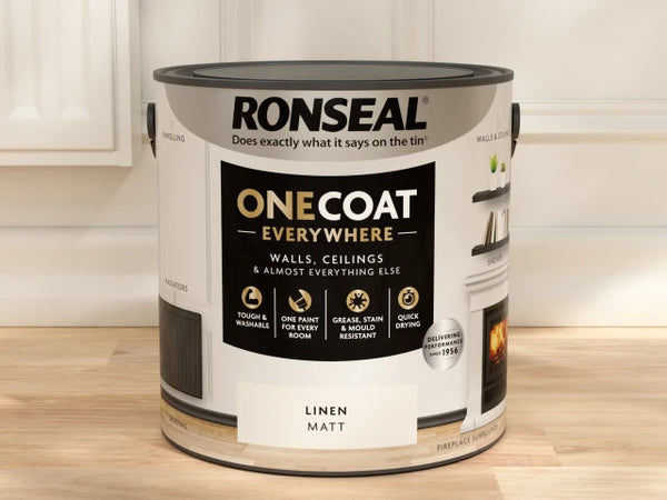 Ronseal One Coat Everywhere Interior Paint Linen Matt 2.5 litre – – Now available at MTN Shop UK.