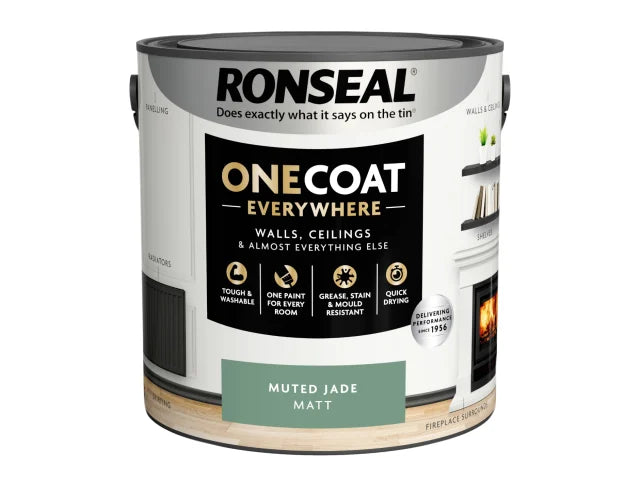 Ronseal One Coat Everywhere Interior Paint Muted Jade Matt 2.5 litre – – Now available at MTN Shop UK. - imagen 3