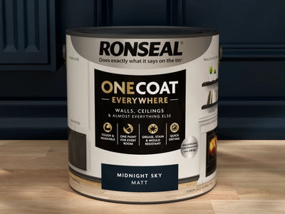 Ronseal One Coat Everywhere Interior Paint Midnight Sky Matt 2.5 litre – – Now available at MTN Shop UK.