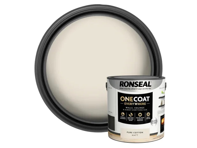 Ronseal One Coat Everywhere Interior Pure Cotton Matt 2.5 litre – – Now available at MTN Shop UK. - imagen 4