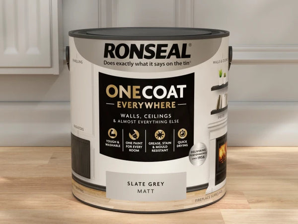 Ronseal One Coat Everywhere Interior Slate Grey Matt 2.5 litre – – Now available at MTN Shop UK.