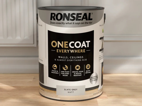 Ronseal One Coat Everywhere Interior Slate Grey Matt 5 litre – – Now available at MTN Shop UK.