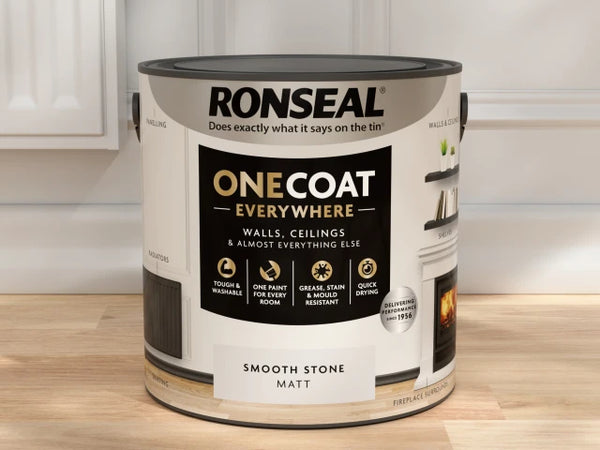 Ronseal One Coat Everywhere Interior Smooth Stone Matt 2.5 litre – – Now available at MTN Shop UK.