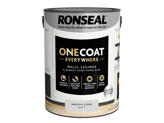 Ronseal One Coat Everywhere Interior Smooth Stone Matt 5 litre – – Now available at MTN Shop UK. - imagen 3