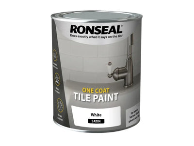 Ronseal One Coat Tile Paint White Satin 750ml – – Now available at MTN Shop UK.