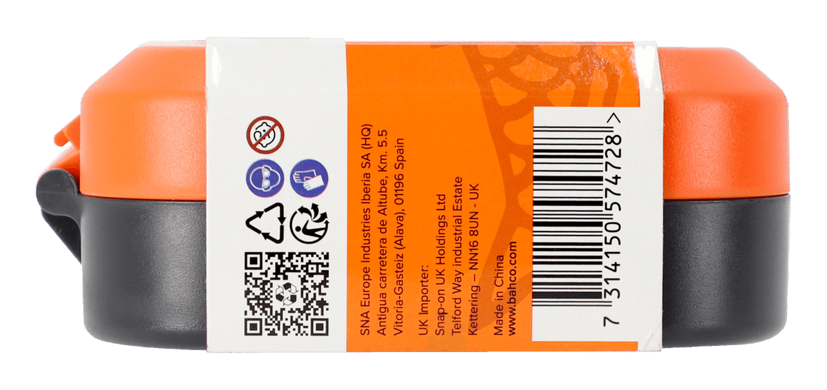 Bahco - Bahco S34MC8H 1/4in Drive Socket & Bit Set, 34 Piece - Bahco ergonomic compact orange-black tape measure. - imagen 9