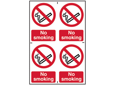 Scan No Smoking - 4 PVC Signs 100 x 150mm – – Now available at MTN Shop UK.
