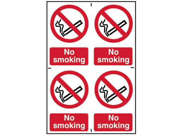 Scan No Smoking - 4 PVC Signs 100 x 150mm – – Now available at MTN Shop UK.